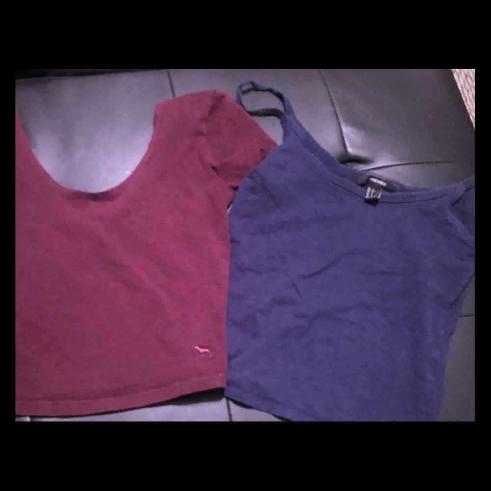 Victoria’s Secret pink & body central crop tops